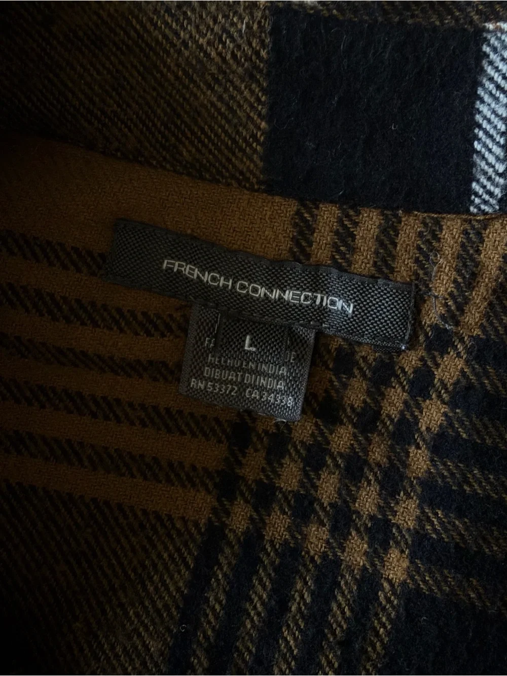 French Connection Flannel Rhodes Oversized Plaid Shirt